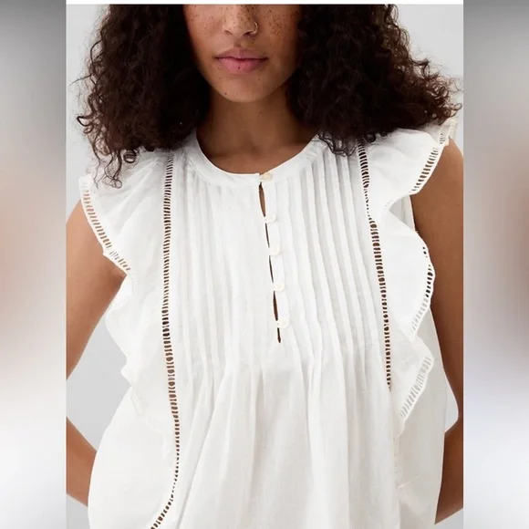 Gap Lucille off white peasant blouse - Picture 14 of 14